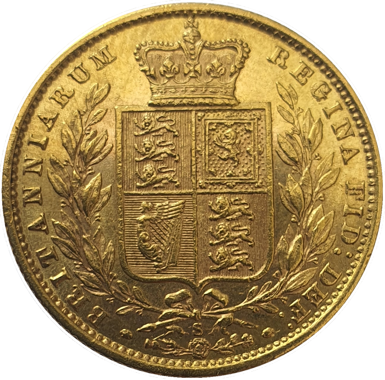 1875-S Queen Victoria Shield Reverse Sovereign