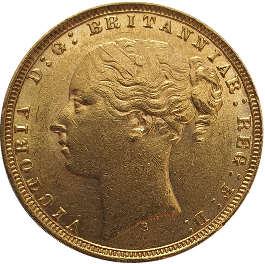 1876 Queen Victoria Young Head Gold Sovereign (Sydney)