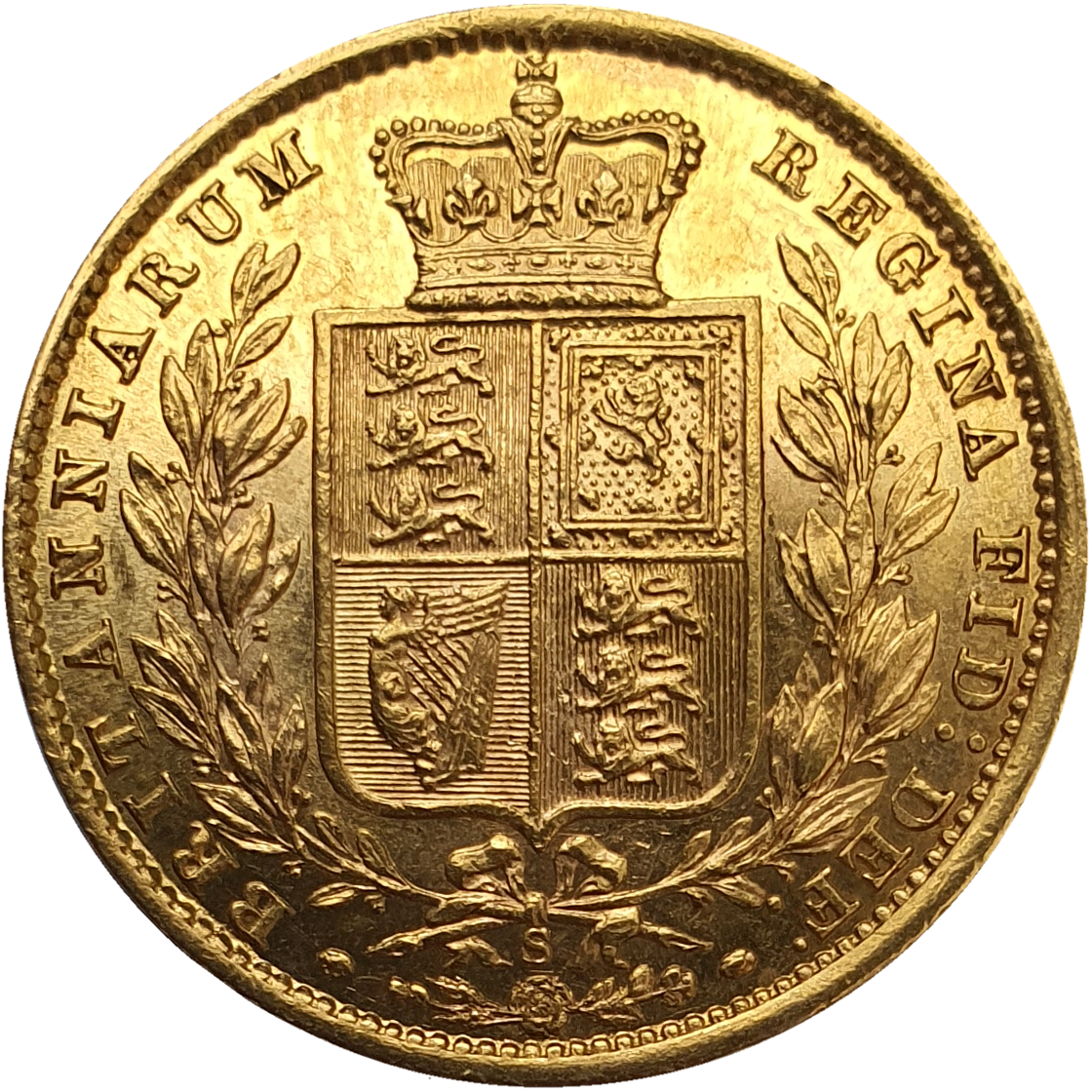 1878-S Queen Victoria Shield Reverse Sovereign