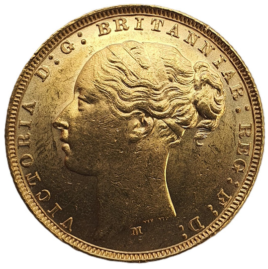 1878-M Queen Victoria Young Head Gold Sovereign