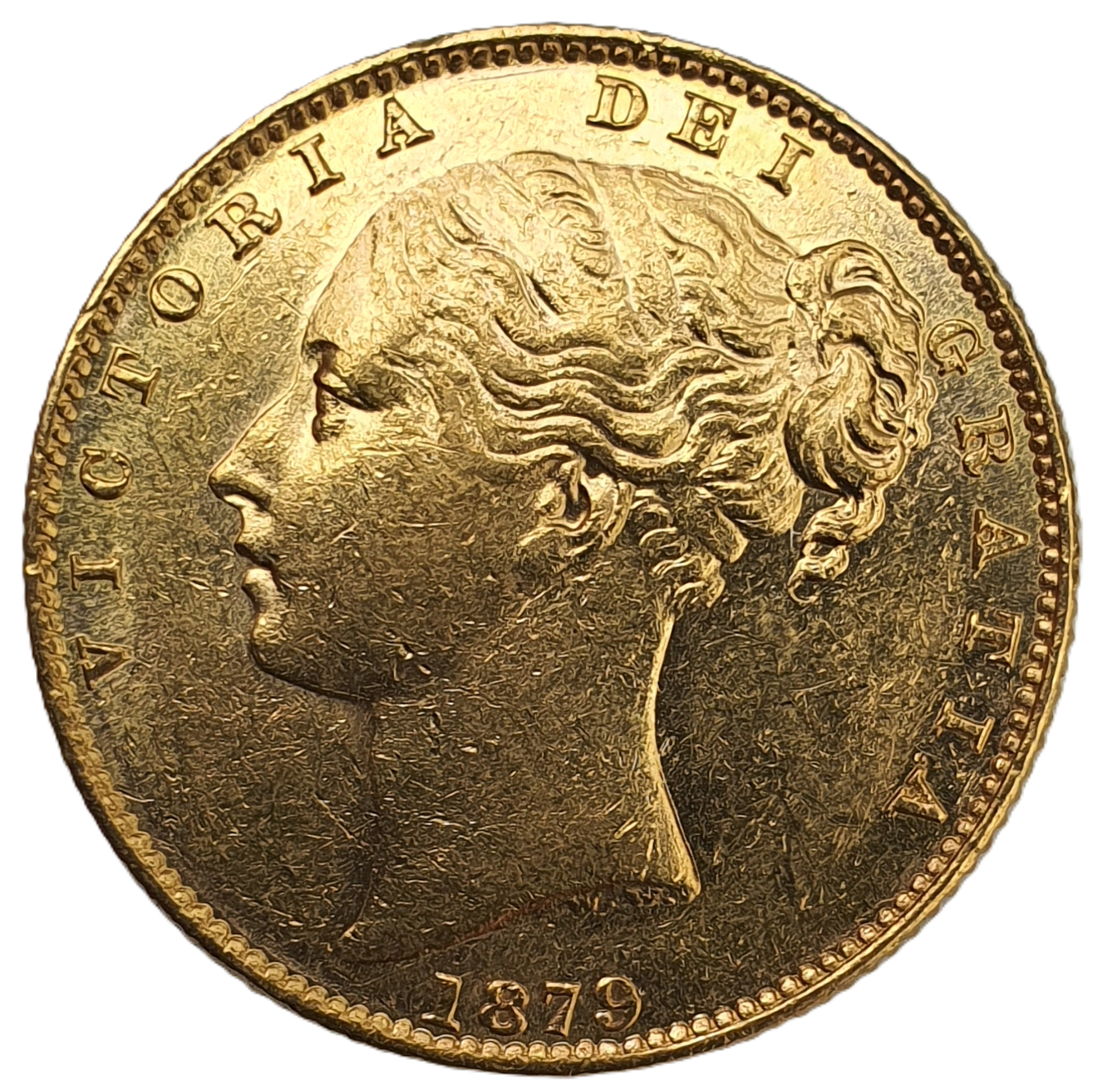 1879-S Queen Victoria Shield Reverse Sovereign