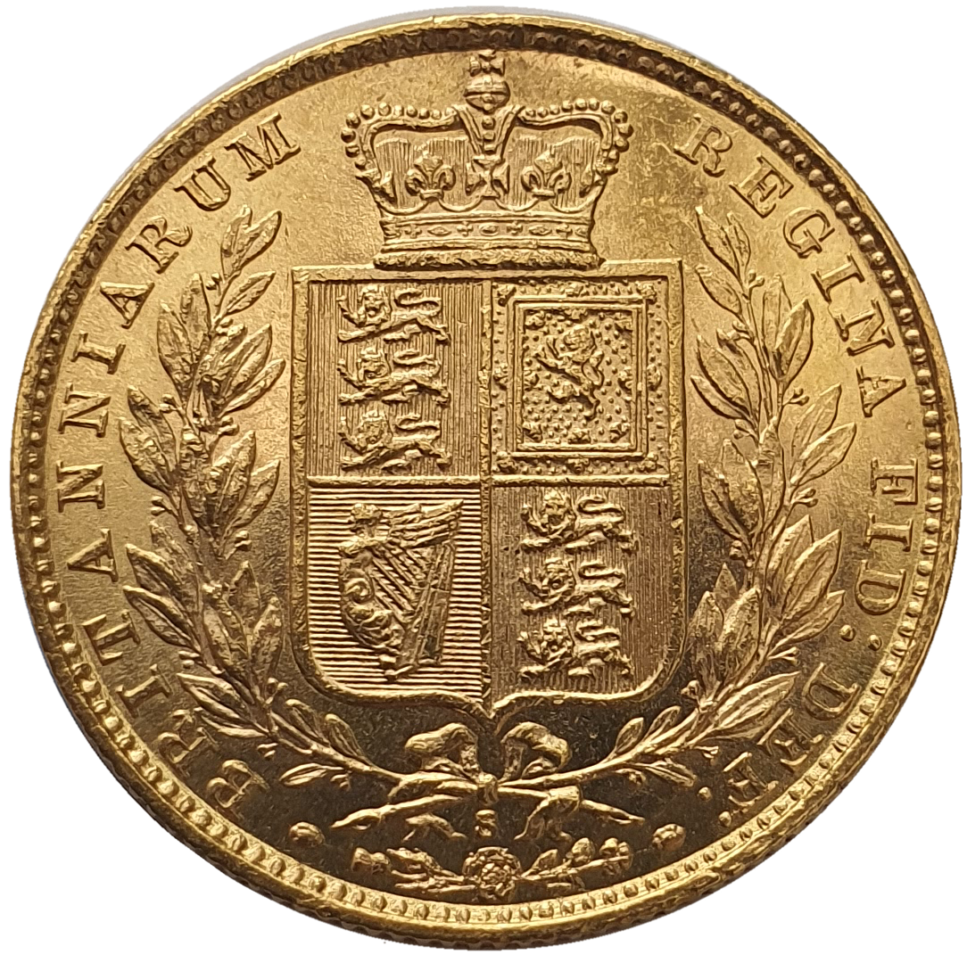 1879-S Queen Victoria Shield Reverse Sovereign