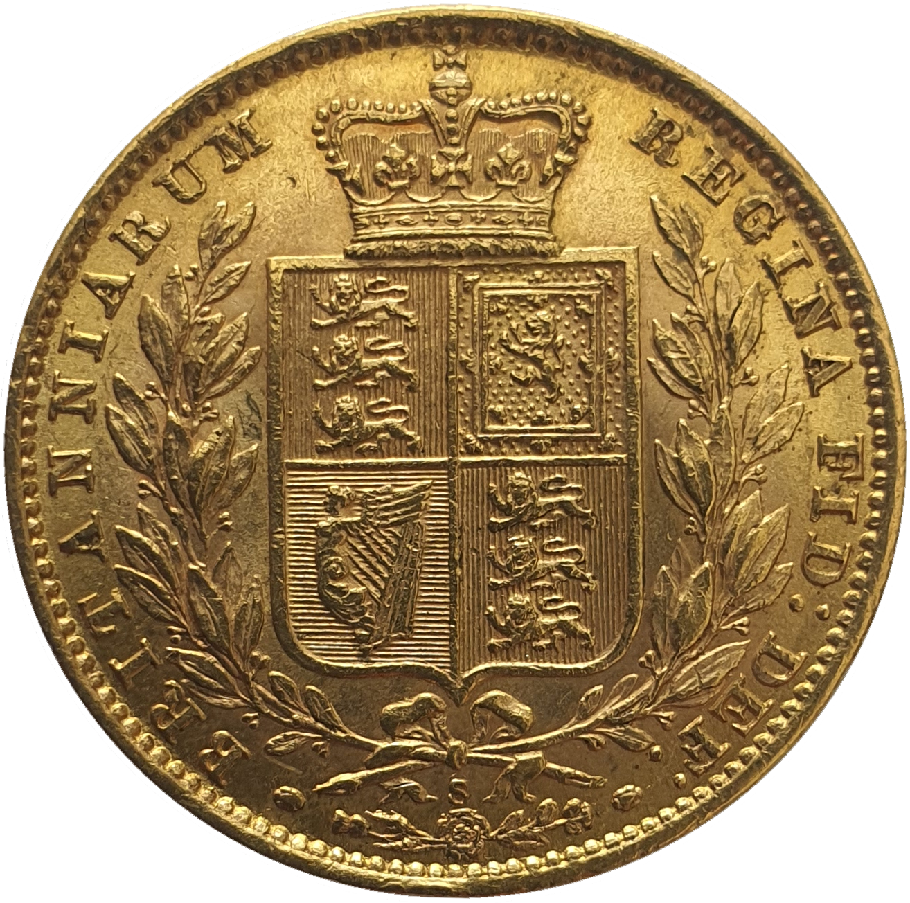 1879-S Queen Victoria Shield Reverse Sovereign
