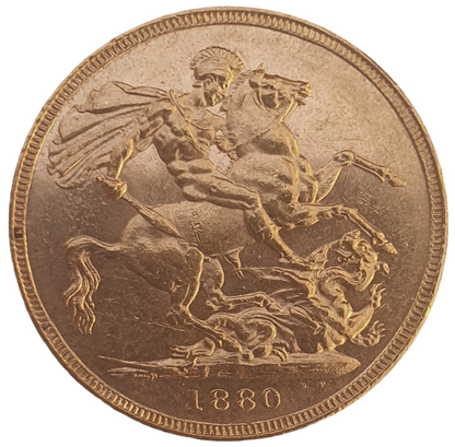 1880 Queen Victoria Young Head Gold Sovereign