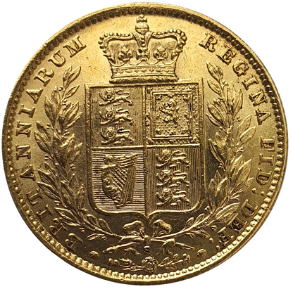 1880-S Queen Victoria Shield Reverse Sovereign