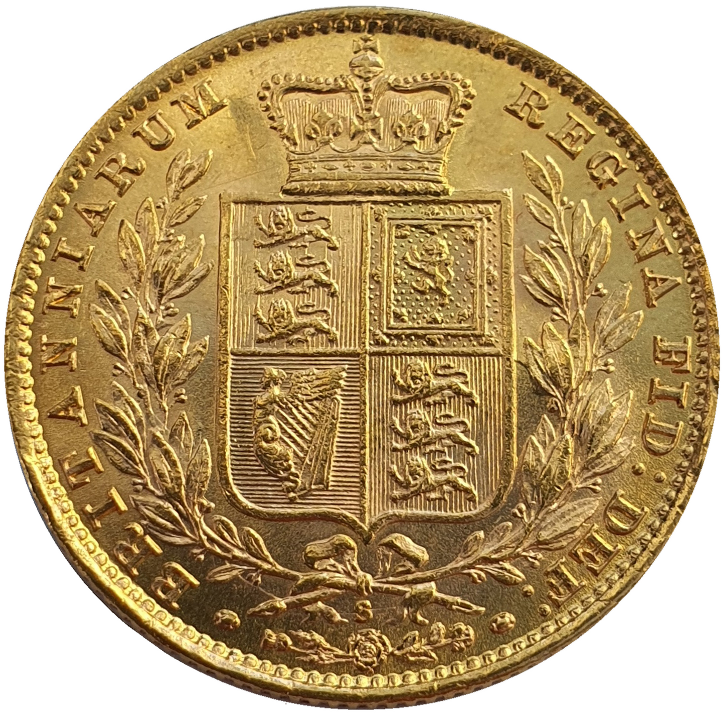 1880-S Queen Victoria Shield Reverse Sovereign - PROOF LIKE