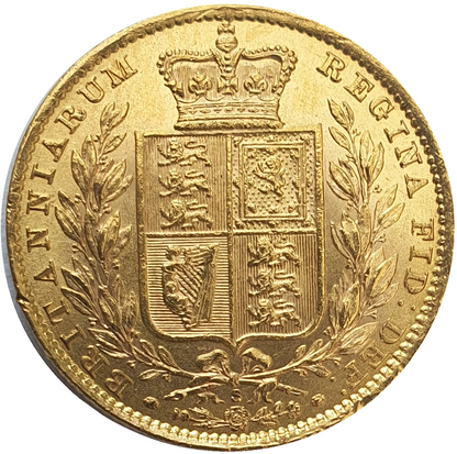 1880-S Queen Victoria Shield Reverse Sovereign