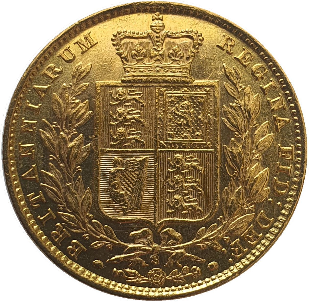 1880-S Queen Victoria Shield Reverse Sovereign