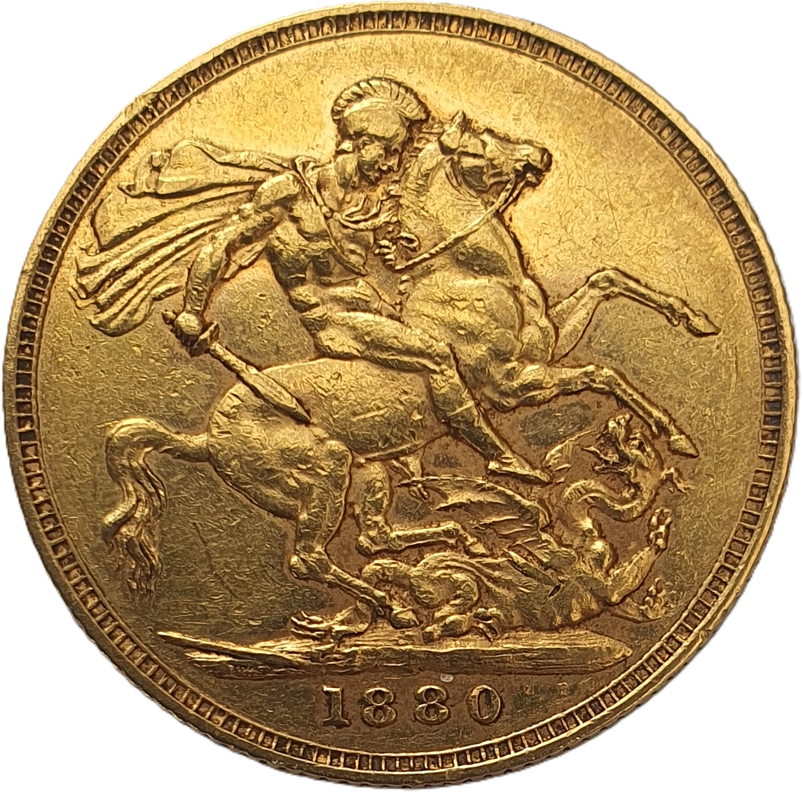 1880 Queen Victoria Young Head Gold Sovereign (Sydney)