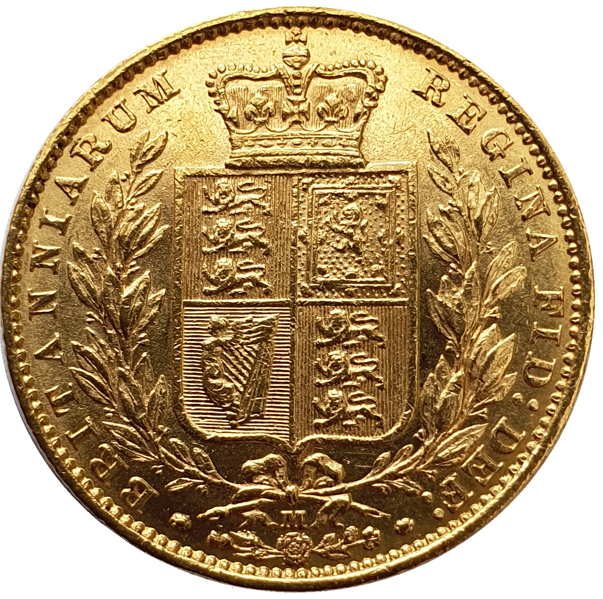 1881-M Queen Victoria Shield Reverse Sovereign - Rare