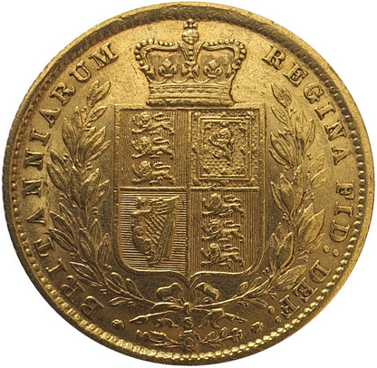 1881-S Queen Victoria Shield Reverse Sovereign