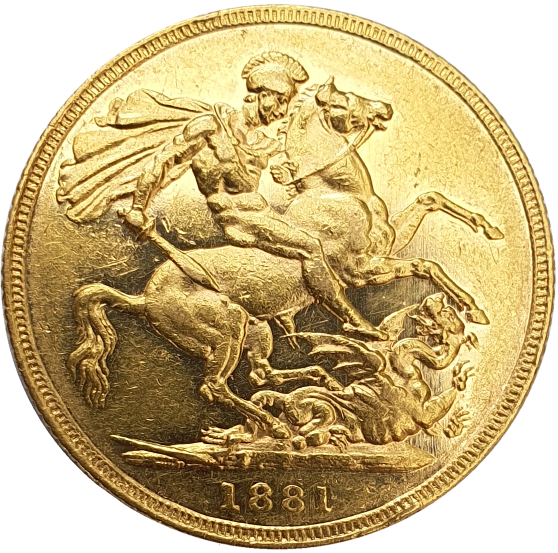 1881 Queen Victoria Young Head Gold Sovereign (Sydney)
