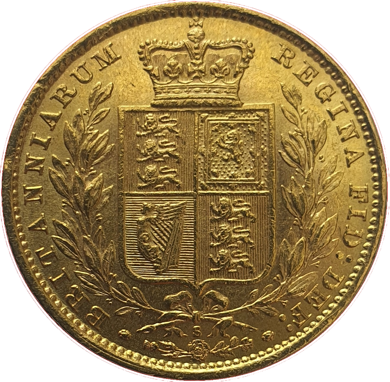 1882-S Queen Victoria Shield Reverse Sovereign