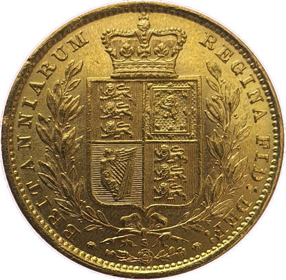 1882-S Queen Victoria Shield Reverse Sovereign