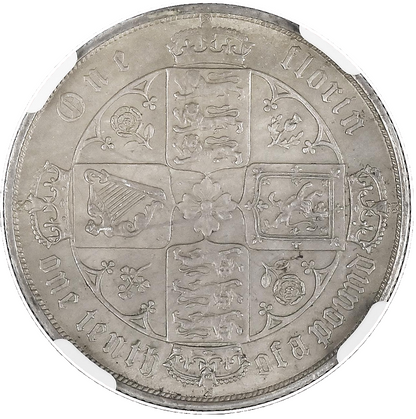 1883 Queen Victoria Gothic Florin, MDCCCLXXXIII - NGC MS-63