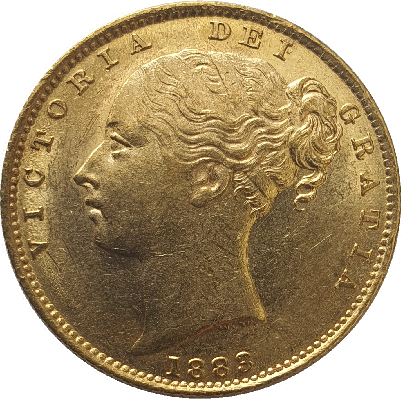 1883-S Queen Victoria Shield Reverse Sovereign