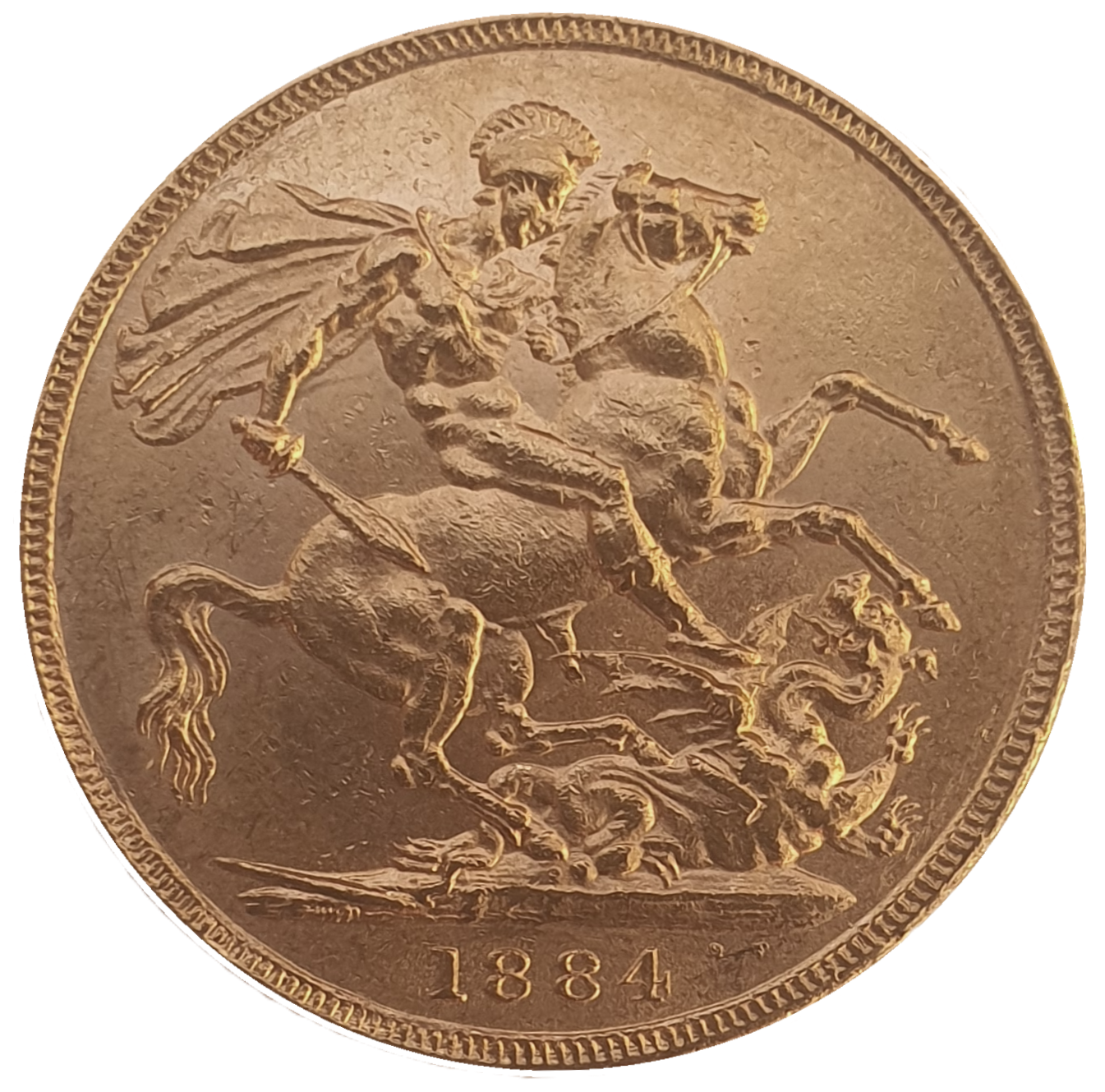 1884 Queen Victoria Young Head Gold Sovereign