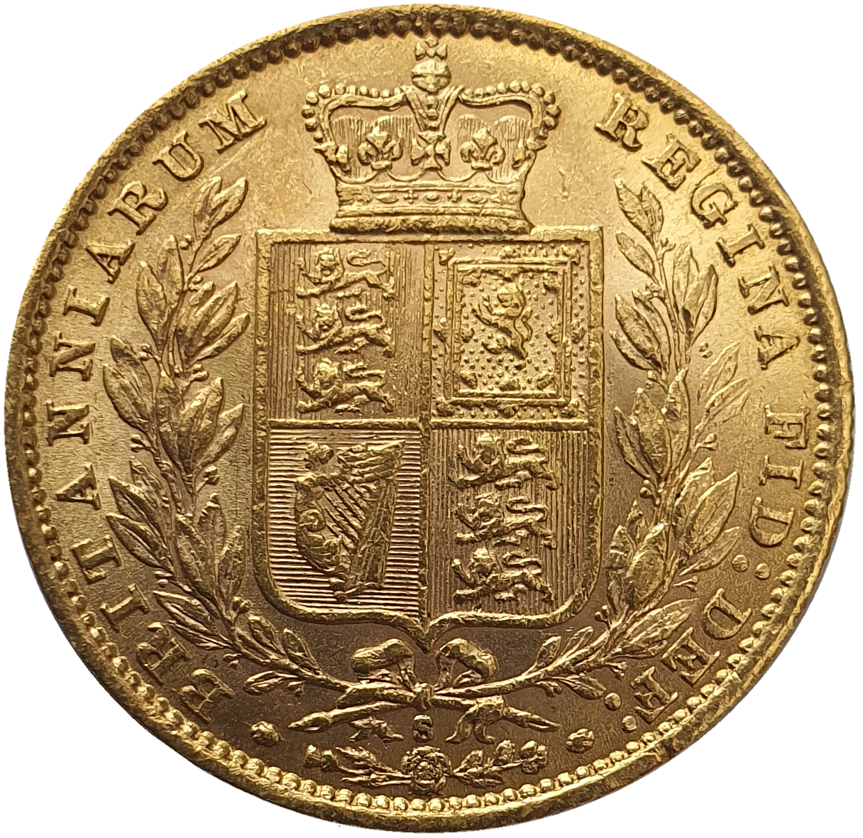 1884-S Queen Victoria Shield Reverse Sovereign