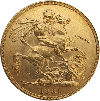 1885 Queen Victoria Young Head Gold Sovereign