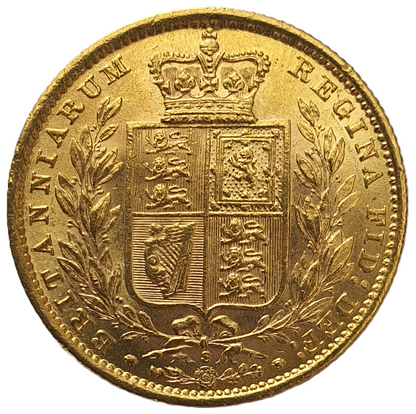 1885-S Queen Victoria Shield Reverse Sovereign