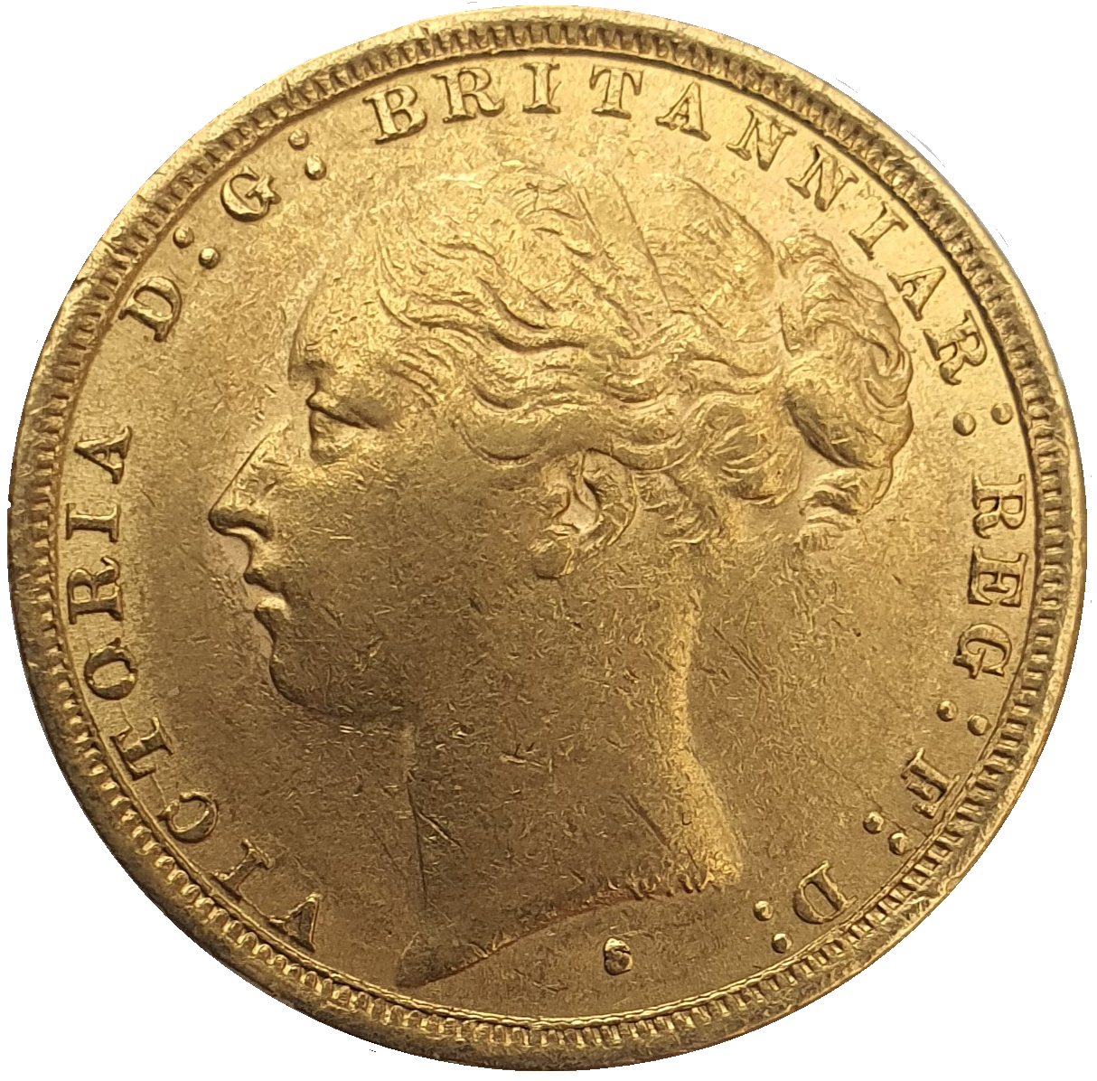 1887 Queen Victoria Young Head Gold Sovereign (Sydney)