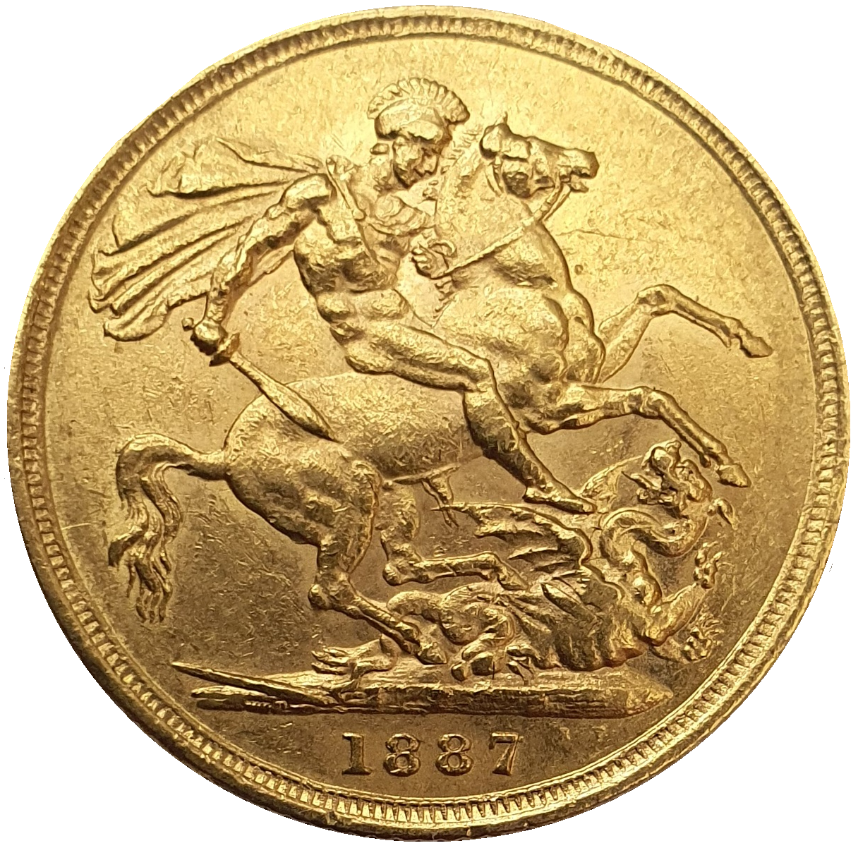 1887 Queen Victoria Young Head Gold Sovereign (Sydney)