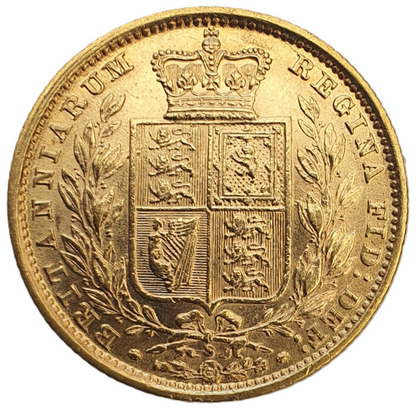 1887-S Queen Victoria Shield Reverse Sovereign