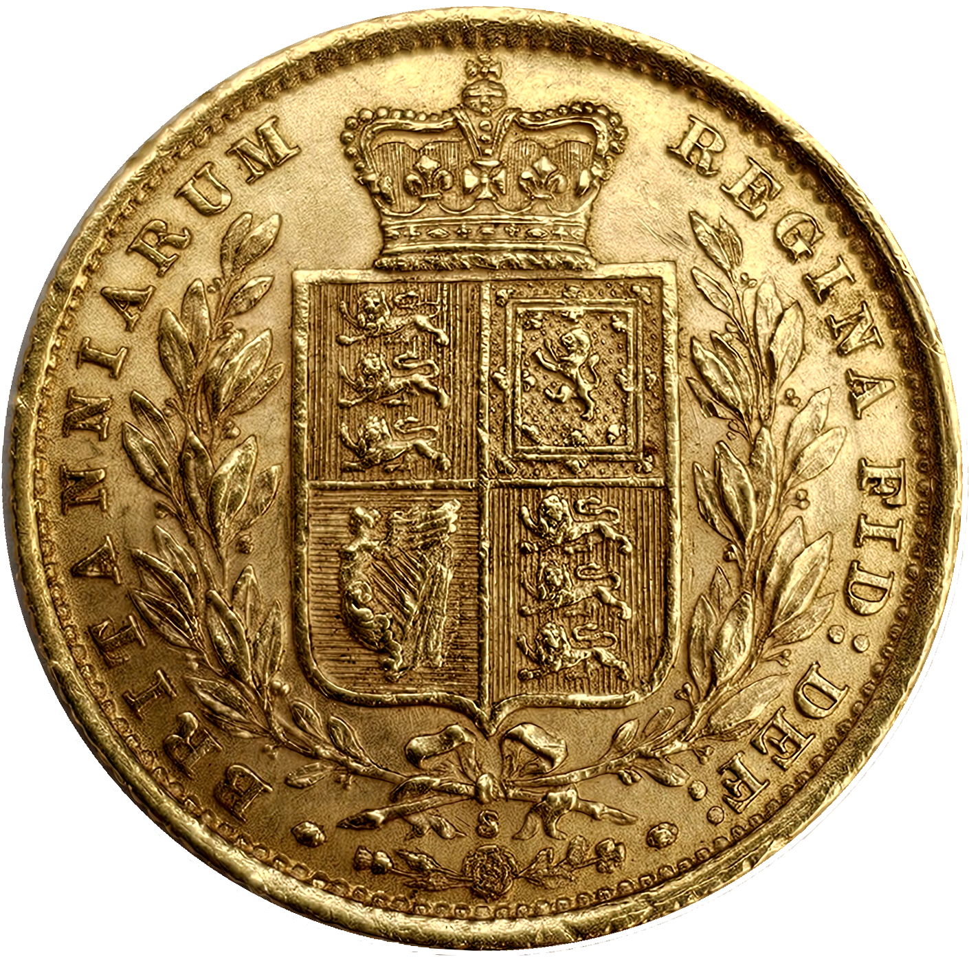 1887-S Queen Victoria Shield Reverse Sovereign - RARE