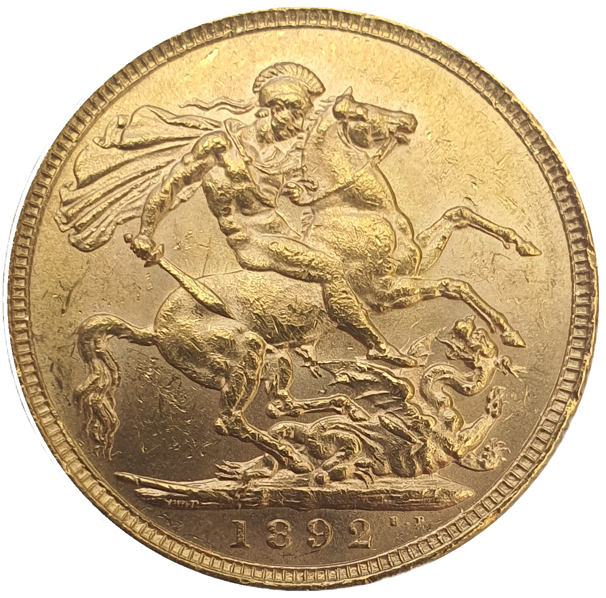1892 Queen Victoria Jubilee Head Gold Sovereign - (Second Bust) DISH L16