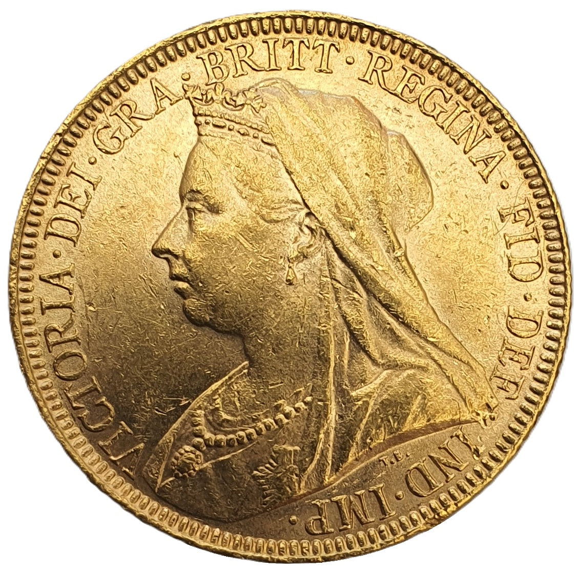 1893 Queen Victoria Widow Head Gold Sovereign (London)