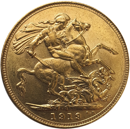 1919-S King George V Gold Sovereign (Sydney)