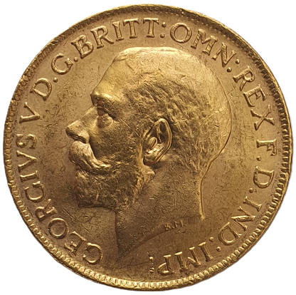1924-M King George V Gold Sovereign (Melbourne)