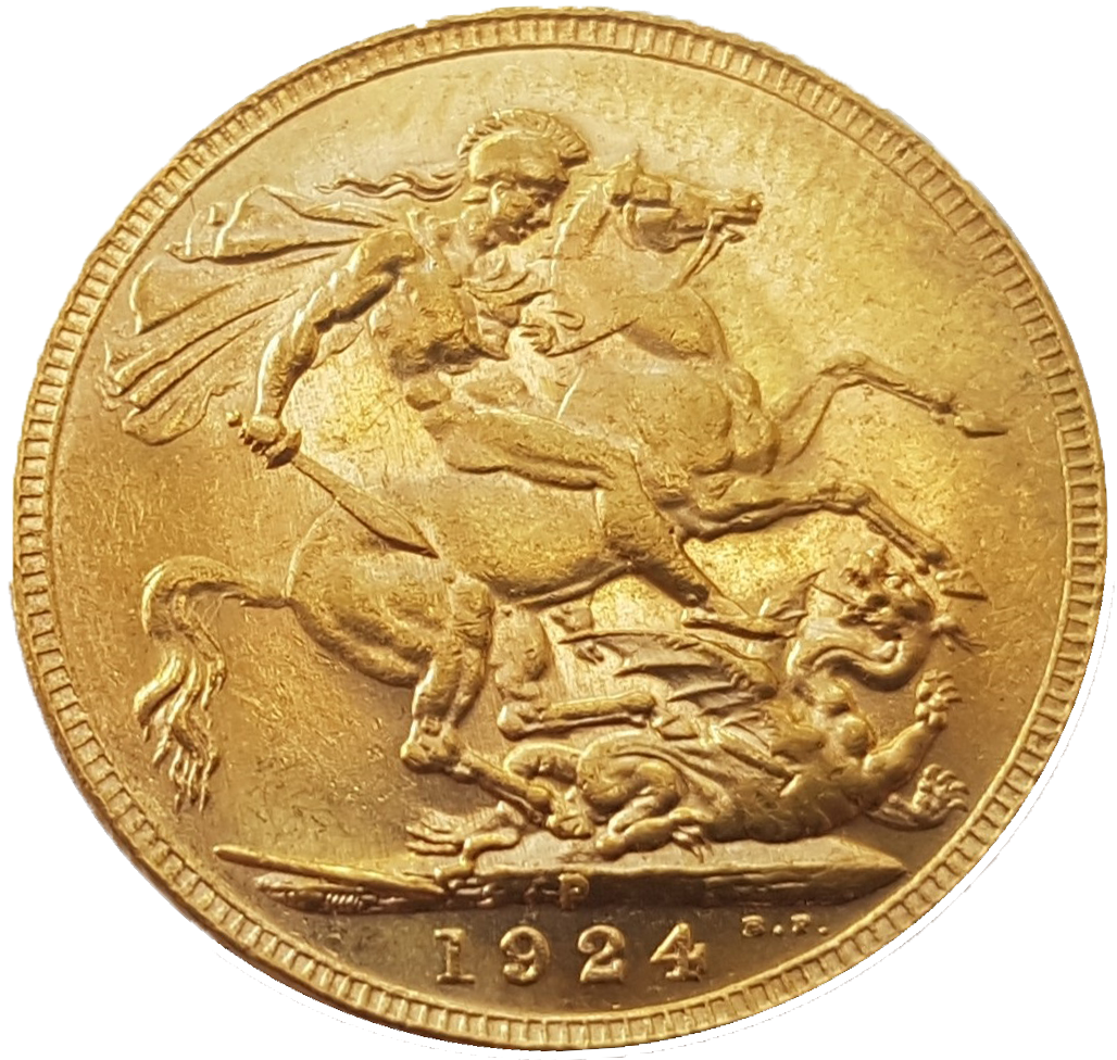 1924-P King George V Gold Sovereign (Perth)