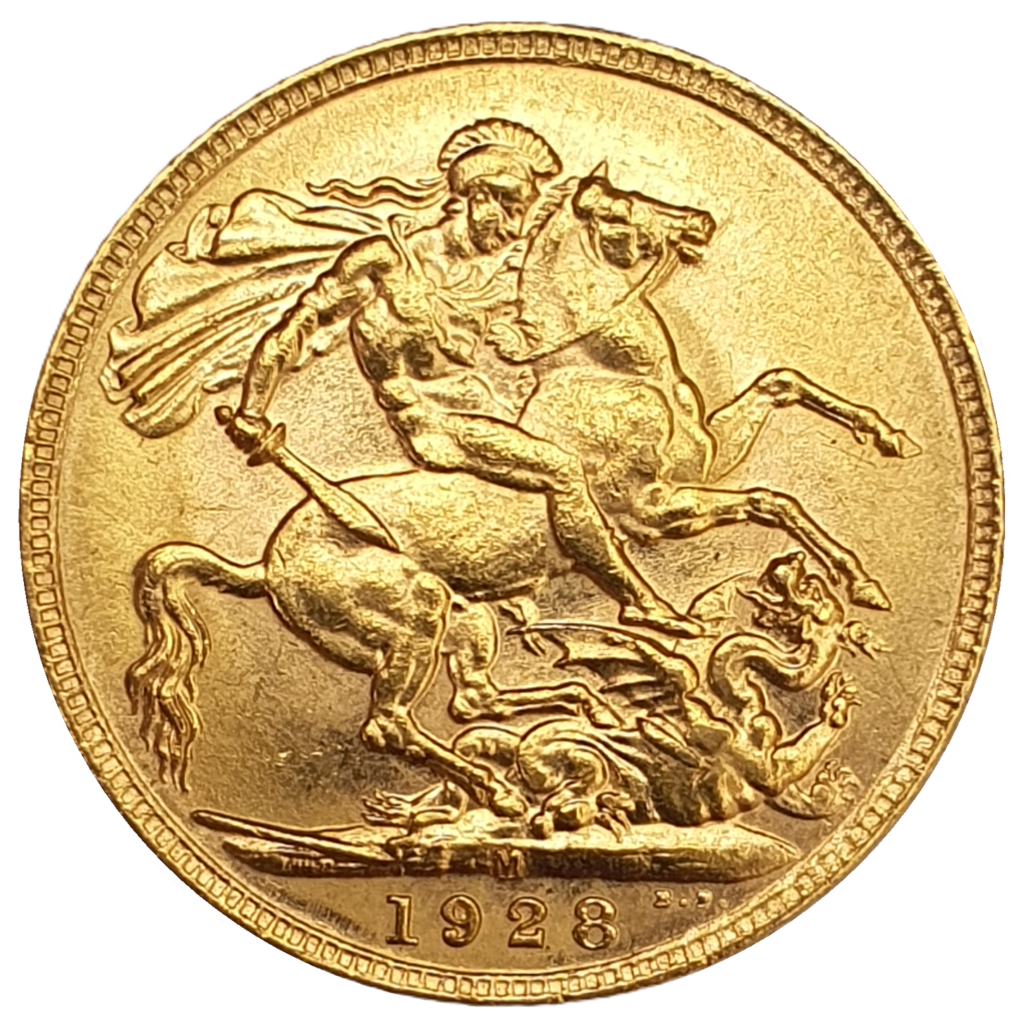 1928-M King George V Gold Sovereign (Melbourne) Very Rare