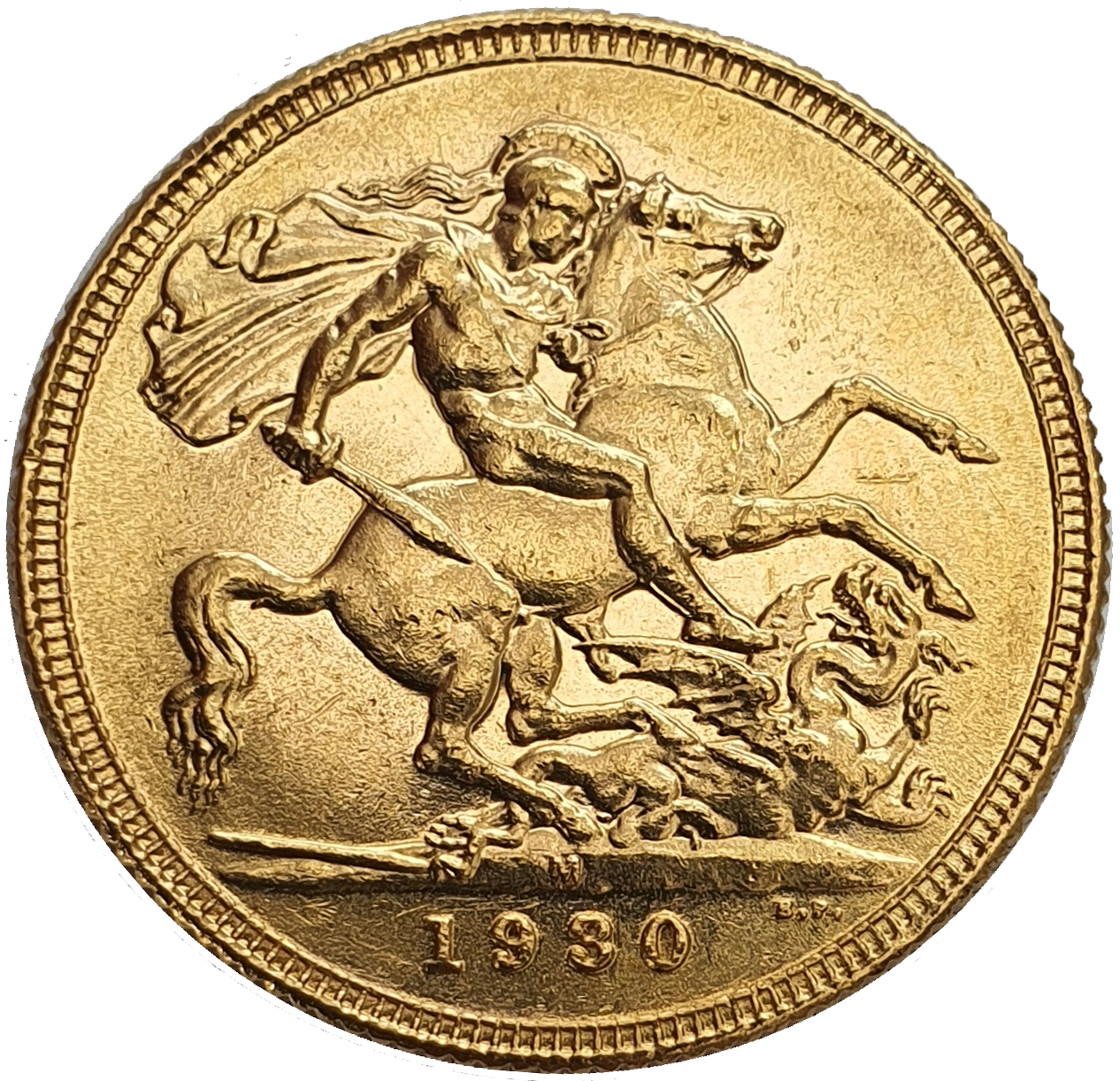 1930-M King George V Gold Sovereign (Melbourne) Rare