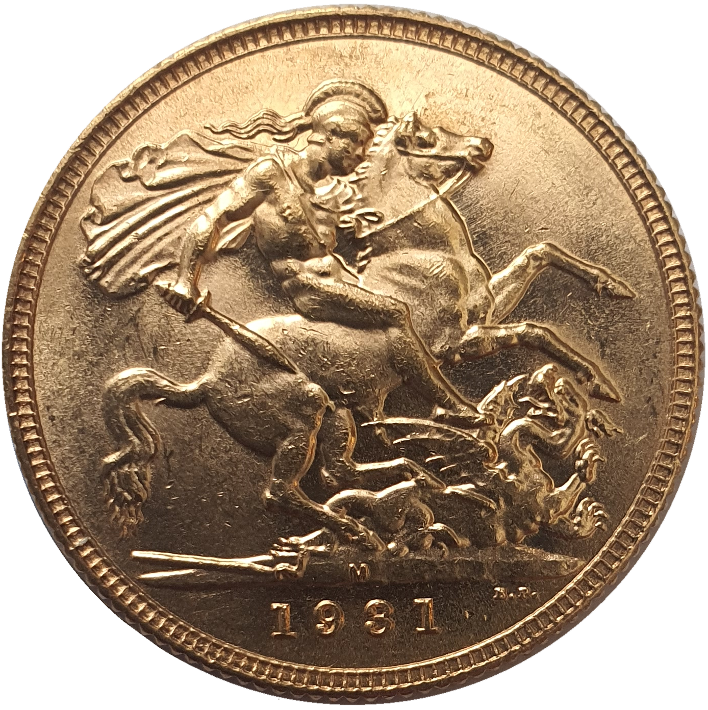 1931-M King George V Gold Sovereign (Melbourne) Very Rare