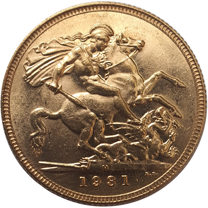 1931-M King George V Gold Sovereign (Melbourne) Very Rare