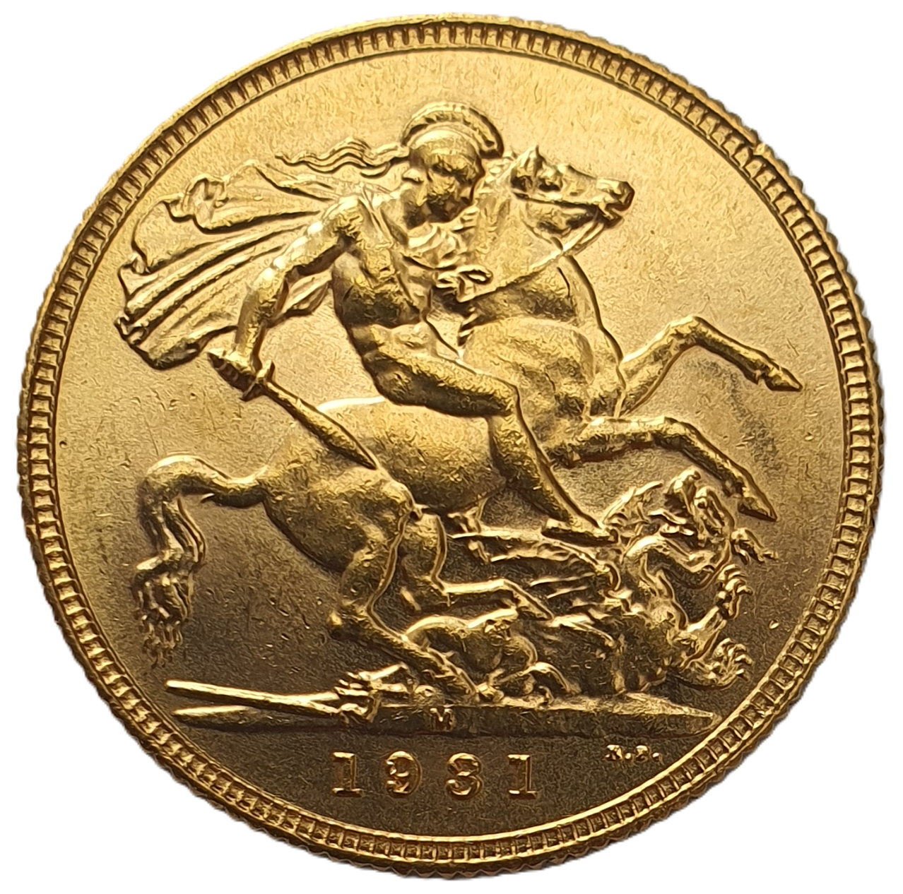 1931-M King George V Gold Sovereign (Melbourne) Very Rare