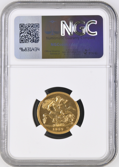 1937 King George VI Proof Specimen Full Sovereign - NGC PF-63