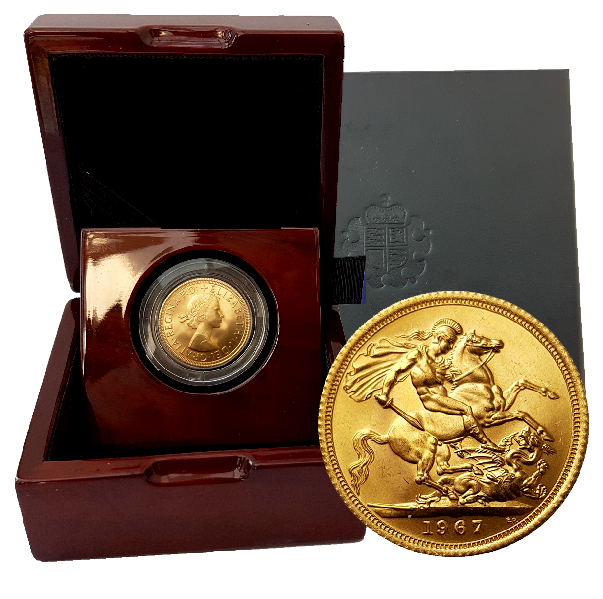 1957-1968 Queen Elizabeth II Gold Sovereigns +Luxury Case