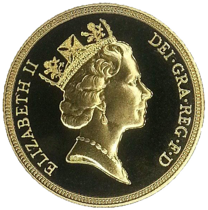 1993 Queen Elizabeth II Proof Sovereign by Raphael Maklouf - Presentation Case - NO COA