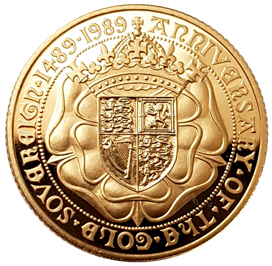 1989 500th Anniversary Double Sovereign BOXED COA