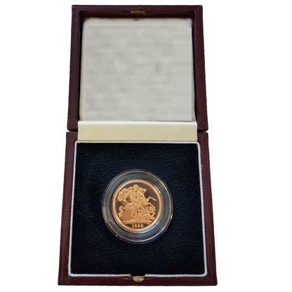 1993 Queen Elizabeth II Proof Sovereign by Raphael Maklouf - Presentation Case - NO COA