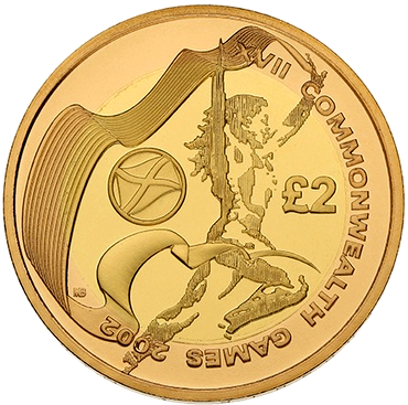 2002 Proof £2 Gold 4-Coin Set – Commonwealth Games Collection - Boxed / COA