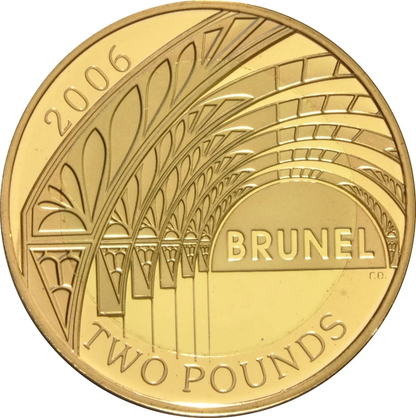 2006 Royal Mint Brunel: The Man and His Achievements £2 Gold Proof 2-Coin Set (Boxed)