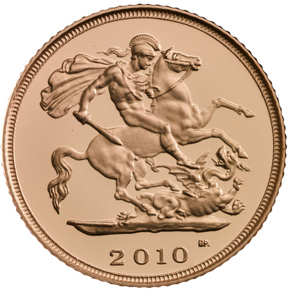 2010 Queen Elizabeth II Proof Gold Half Sovereign + Walnut Case COA