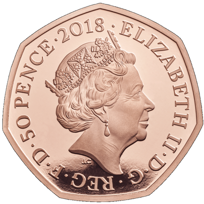 2018 Snowman Fying' Gold Proof 50P - 400 issue Limit