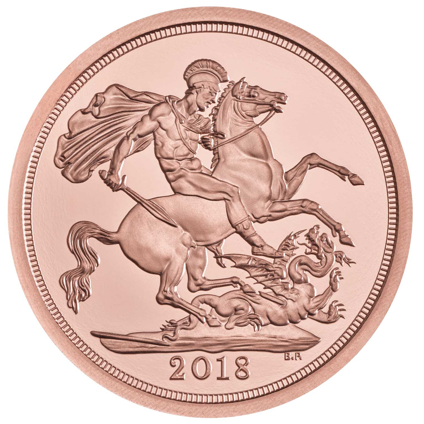 2018 Queen Elizabeth II Strike on the Day 'Prince George 5th Birthday' Gold Sovereign