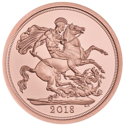 2018 Queen Elizabeth II Strike on the Day 'Prince George 5th Birthday' Gold Sovereign