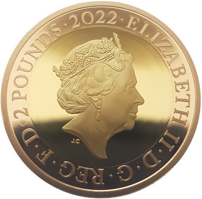 2022 Queen Elizabeth II Alexander Graham Bell £2 Gold Proof Coin